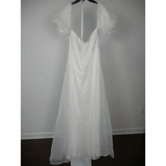 Lulu's White Bustier Off-The-Shoulder Maxi Dress S/M - Picture 5 of 8